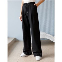 Свободные брюки из тонкого премиального футера с эластаном