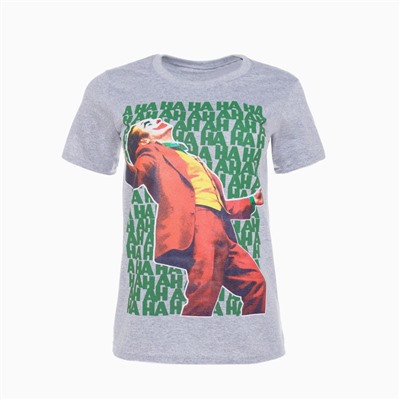 Футболка женская A HA HA, цвет светло-серый, размер 44