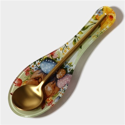 Подставка под ложку Доляна «Акварель», 23.5×8.3×1.5 см, стеклоㅤ