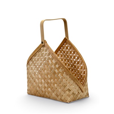 Корзина плетёная для хранения Lon, с ручкой, ива, цвет натуральный, набор 2 шт.