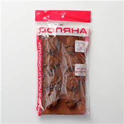 Форма для шоколада Доляна «Насекомые», силикон, 22×11.5×2 см, 8 ячеек, коричневая