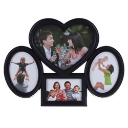 Фоторамка коллаж 48х35 см черная, белая / FA-14 /уп 18/ 4 фото (Черный)