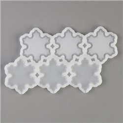 Молд силикон, «Снежинки» 17.5×13×0.3 см