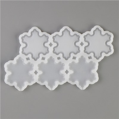 Молд силикон, «Снежинки» 17.5×13×0.3 см