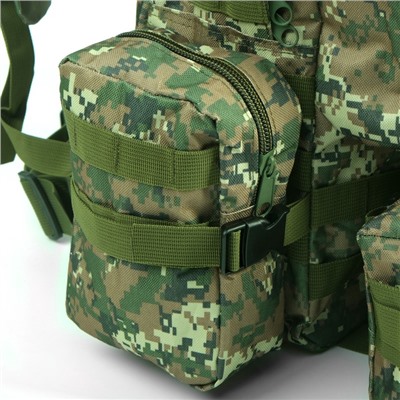Рюкзак тактический туристический Storm tactic, 50 л, с карманами, расцветка пиксели, зелёный