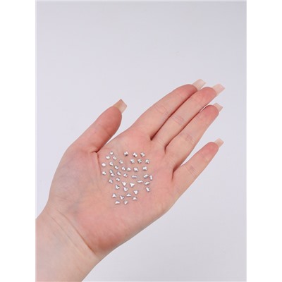 Заклёпки для декора, объёмные, 12 ячеек, голографические, цвет серебристый