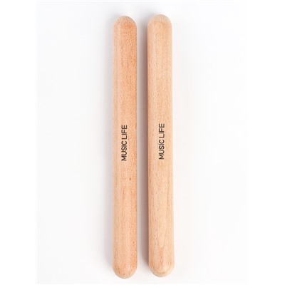 Набор ритмических палочек, 2 шт., Клавесы Music Life, 20×4×2 см