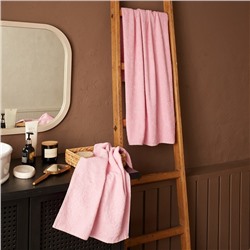 Полотенце махровое «Экономь и Я», 70×140 см, хлопок 100%, розовое