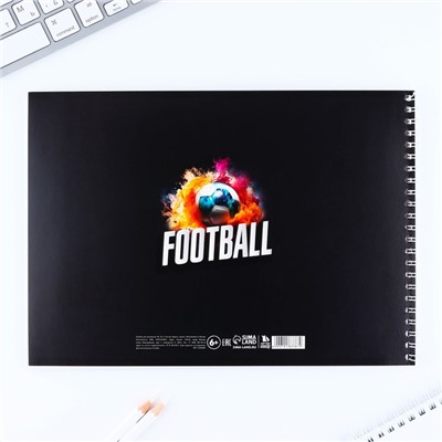 Альбом для рисования А4 32 листа на пружине Football