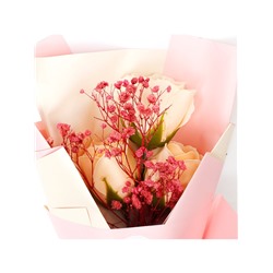 Премиальный букет из мыльных роз, 3 шт.