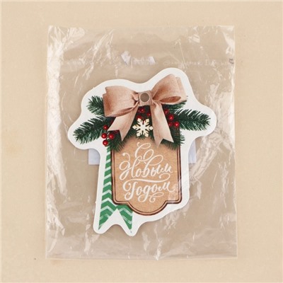 Шильдик декоративный на подарок «С Новым годом!», 6.5×10 см