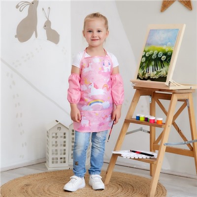 Фартук с нарукавниками детский Этель «Единорог», 49×39 см