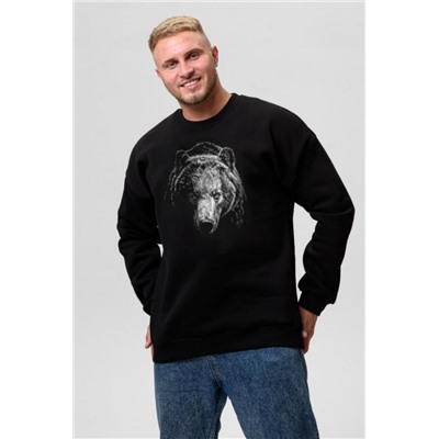 8559 свитшот мужской (Черный_медведь)