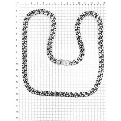 Цепь из серебра с чернением - Бисмарк, 65 см 925 пробы ЦРБ15065ч