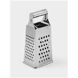 Тёрка четырёхгранная Доляна «Металлик», 9×7×19 см, хромированная