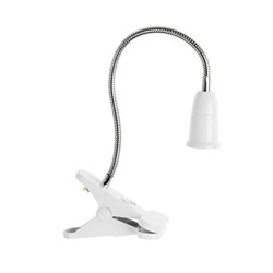 Патрон на гибкой ножке под лампу, E27, 30 см, с выключателем, 220 В, белый