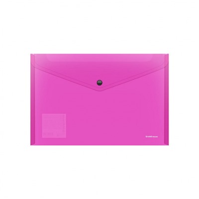 Папка с кнопкой  А4 140мкм 47044 Fizzy Neon полупрозрачная ErichKrause