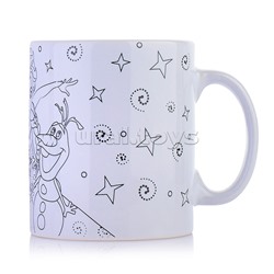 Кружка для росписи, 6 цв. "Снежная принцесса"