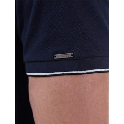 Футболка с V-вырезом из премиального хлопка с эластаном