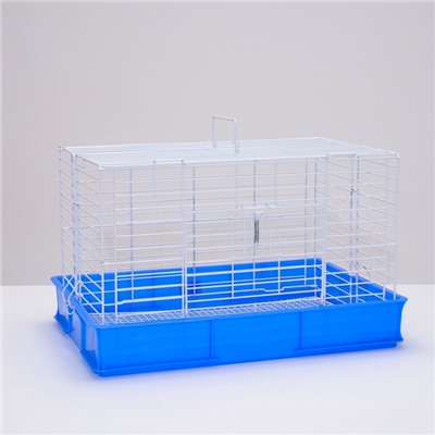 Клетка для кроликов RT-1, 62×42×39 см, синяя