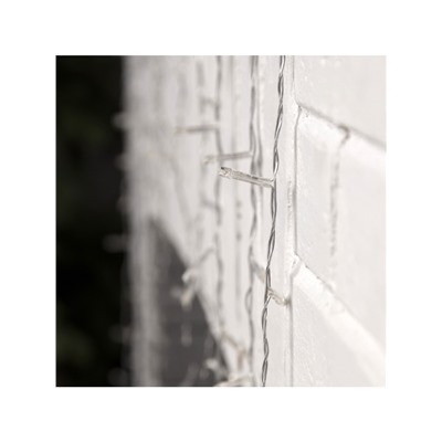 Гирлянда «Бахрома-арка» 1×1 м, IP20, прозрачная нить, 126 LED, свечение белое, 8 режимов, 220 В