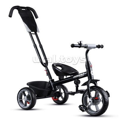 Велосипед трехколесный Rocket 136-GR, колеса EVA 10"/8", цвет серый