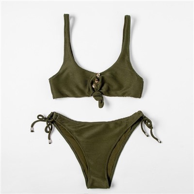 Купальник раздельный женский MINAKU JOY, размер 42, зеленый