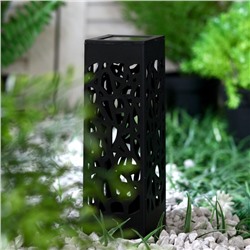Садовый светильник «Ажурный», уличный, на солнечной батарее, 6×29×6 см, 1 LED, свечение тёплое белое