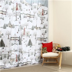Шторы «Этель» Winter countryside, 145×260 см, 2 шт., 140 г/м²