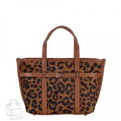 Сумка женская кожаная 3626VG leopard coffee Vitelli Grassi