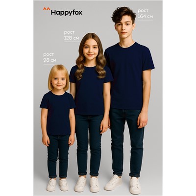 Детская однотонная футболка Happyfox