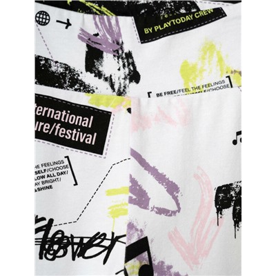 Брюки трикотажные для девочек (легинсы), 2 пары в комплекте