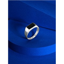 Печатка из серебра с фианитом родированная 3302720р