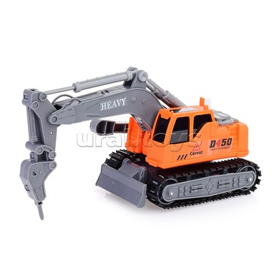 Машина "Бур" оранжевый, световые эффекты, в коробке