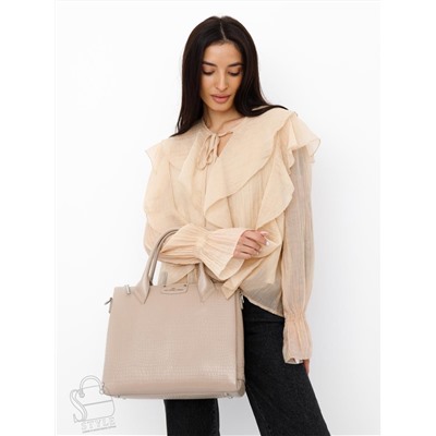 Сумка женская кожаная 1243-2Y apricot Polina&Eiterou  в Новосибирске