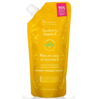 Renpure, Coconut & Vitamin E Hair Mask, 6.8 fl oz (200 ml)
