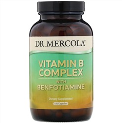 Dr. Mercola, Комплекс витаминов группы B с бенфотиамином, 180 капсул