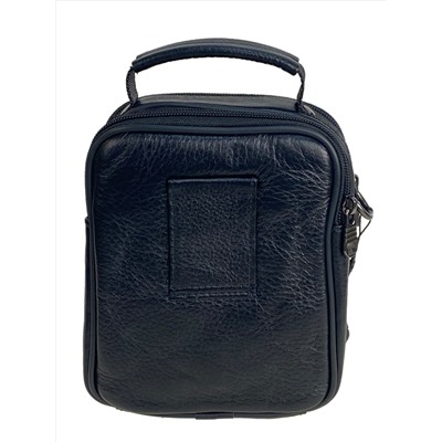 Сумка мужская из натуральной кожи, цвет черный