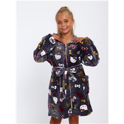 Детский халат 18112 (Коты на сером)