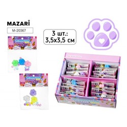 Моти-антистресс (тянучка) 3,5х3,5 "ЛАПКИ" 3шт M-20367 Mazari