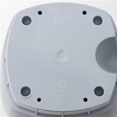 Горшок для цветов с прикорневым поливом Amsterdam, 2.5 л, d=17 см, h=16.5 см, серый