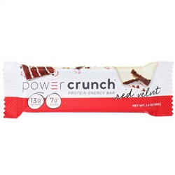 BNRG, Power Crunch, протеиновый энергетический батончик, со вкусом торта «Красный бархат», 12 батончиков, 40 г (1,4 унции) каждый