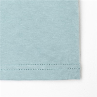 Футболка детская однотонная MINAKU: Basic line, цвет аквамарин, рост 134 см