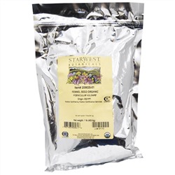 Starwest Botanicals, Цельные натуральные семена фенхеля, 1 фунт