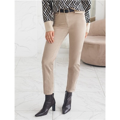 Брюки из эластичного микро-вельвета