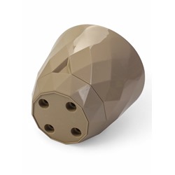 Горшок для цветов с поддоном Laurel, 4.5 л, d=22 см, h=19 см, пластиковый, бежевый