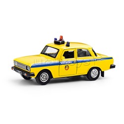 Машина металл ретро-модель Милиция,12,5см,св-зв, перед. дв.,инер.,желтый, кор.