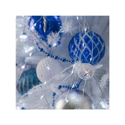 Гирлянда «Дреды» 1.5 м, IP20, серебристая нить, 125 LED, свечение белое, 12 В