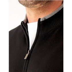 Кардиган на молнии из хлопка с нейлоном