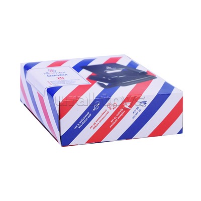 Дырокол "Attomex" (20 листов) металлический, с линейкой, в картонной коробке, черный